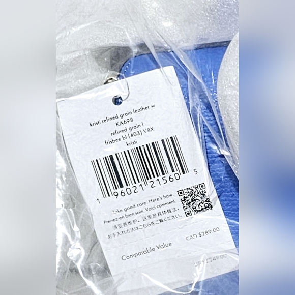 NWT Kate Spade Kristi Refined Grain Leather Crossbody Purse Frisbee Blue - Picture 3 of 3